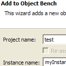 Create New Instance Wizard, page 1.